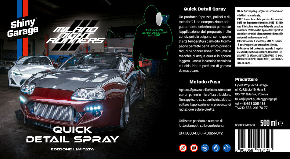 Shiny Garage Quick Detailer MilanoNightRuners